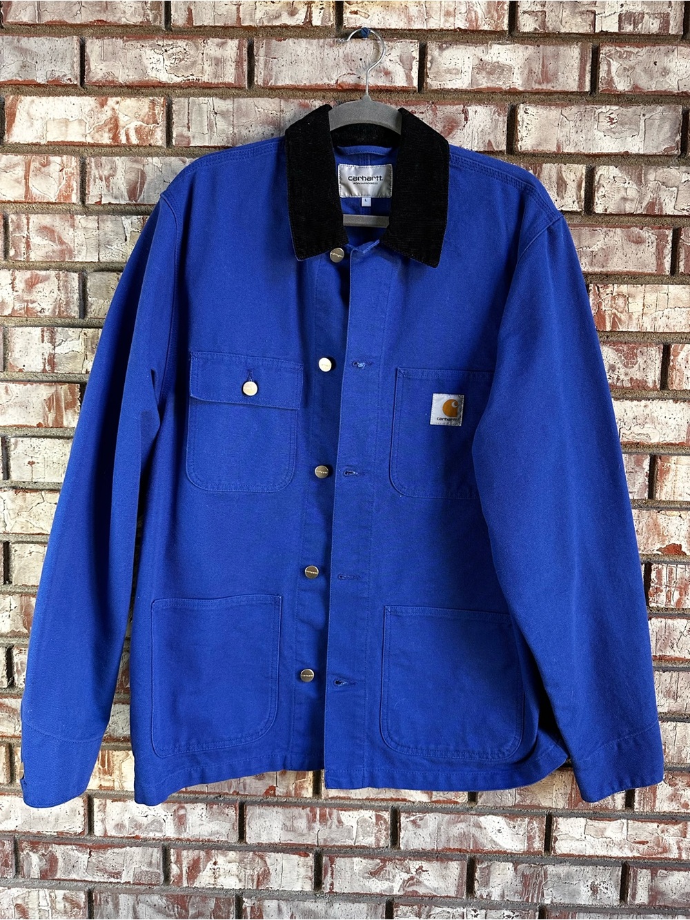 Carhartt WIP Michigan Coat (Spring) Electric Blue Canvas Mens Size Large